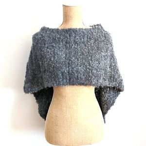 Echo Textured Wool Poncho